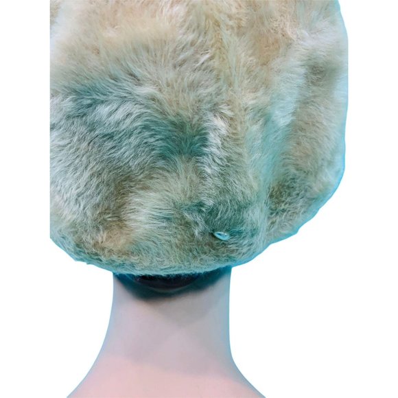 Vintage 1950s Faux Fur Beret Peck & Peck Round Hat - Picture 5 of 10
